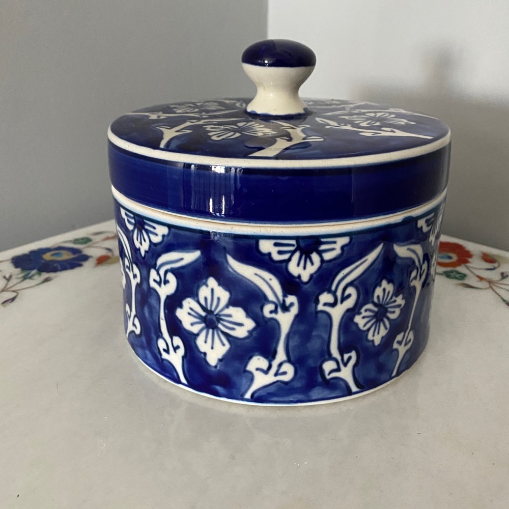 Ceramic decorative from la India handmade painted